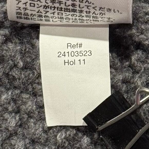 Eddie Bauer Cardigan Wool Chunky Cozy Dark Academia Minimalist Open Gray Small - Picture 4 of 6